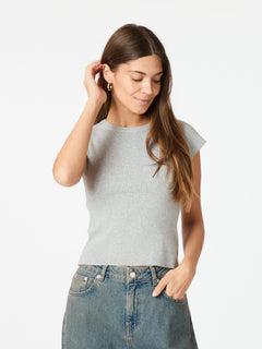 Tirra Knit Tee - Light Grey