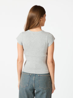 Tirra Knit Tee - Light Grey