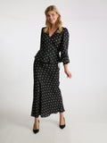 Merry Retro Dot Blouse - Black