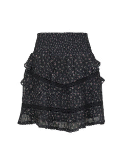Donna Mini Rose Skirt - Black