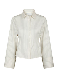 Rosa Pinstripe Shirt - White