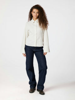Rosa Pinstripe Shirt - White