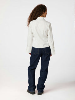 Rosa Pinstripe Shirt - White