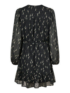 Bethie Flower Branch Dress - Black