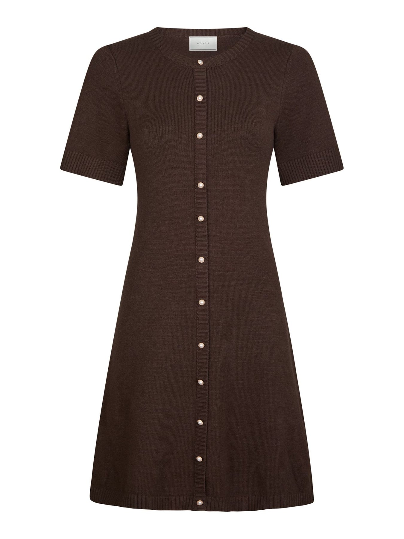 Elise Knit Dress - Brown