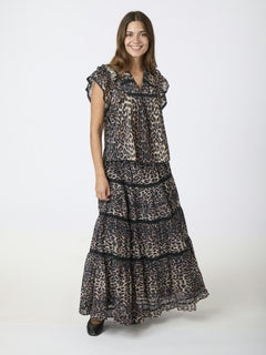 Jayla Leo Voile Top - Leopard