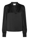 Rosslyn Heavy Sateen Blouse - Black