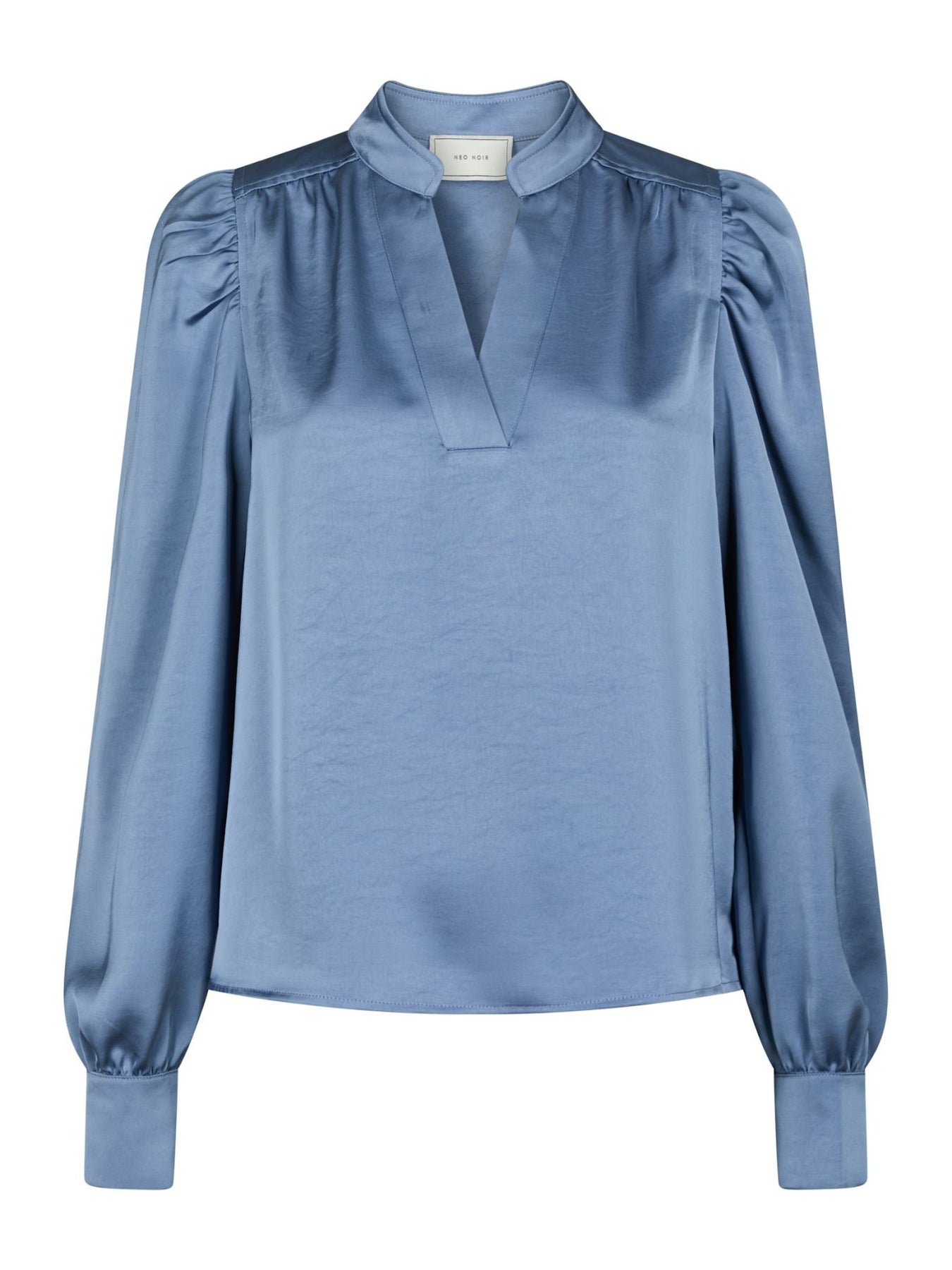 Rosslyn Heavy Sateen Blouse - Smoke Blue