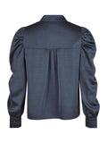 Rosslyn Heavy Sateen Blouse - Midnight Blue