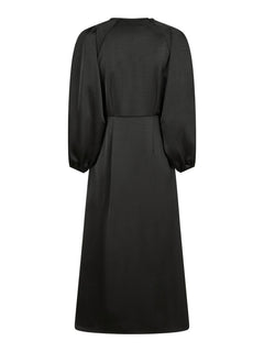 Isobel Heavy Sateen Dress - Black