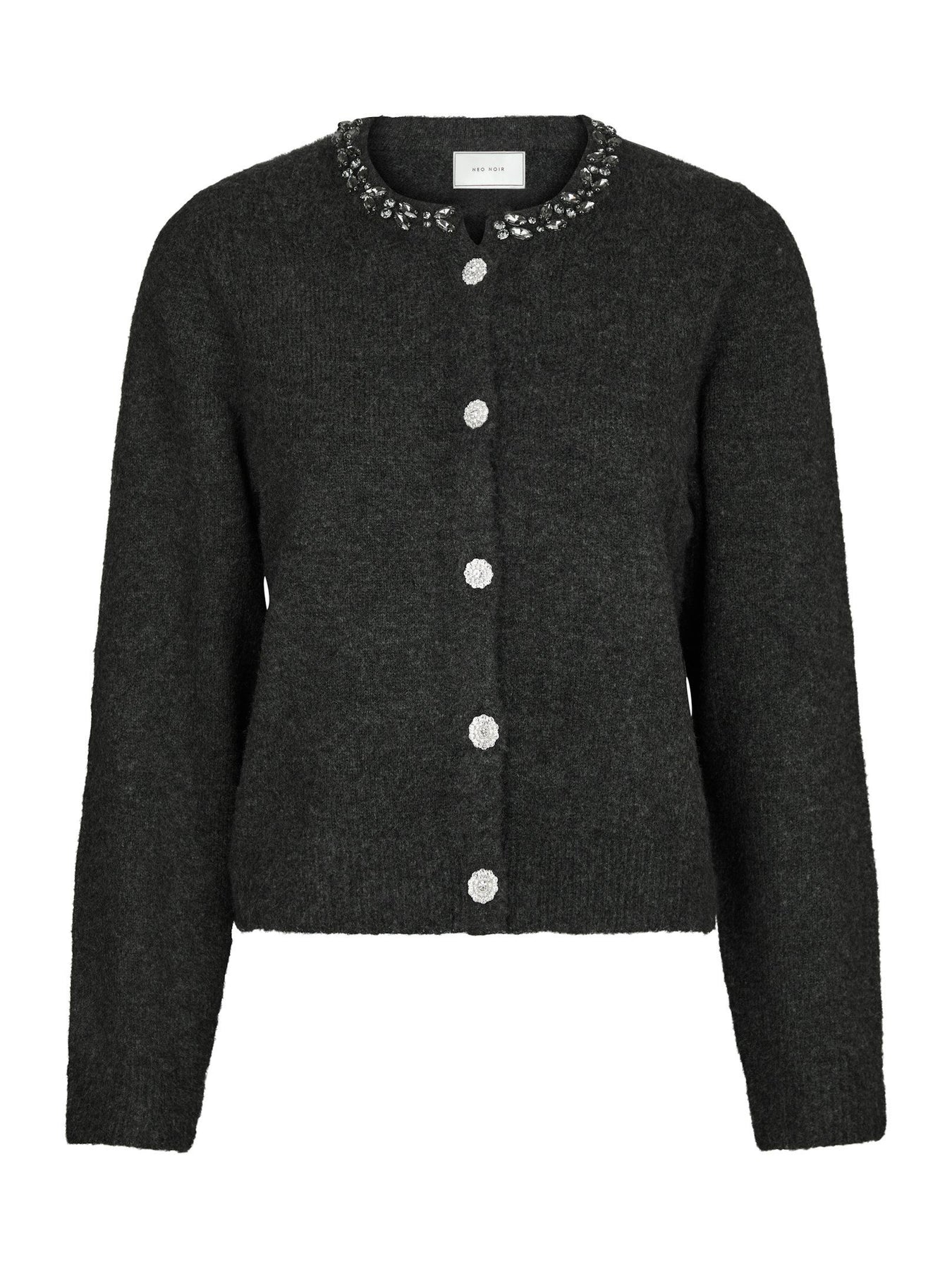 Marie Stone Knit Cardigan - Antracit