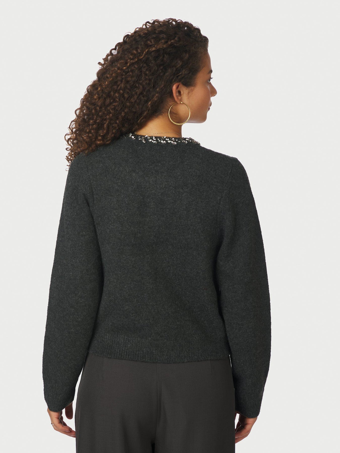 Marie Stone Knit Cardigan - Antracit