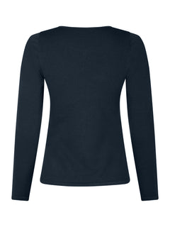 Teller Knit Blouse - Dark Navy