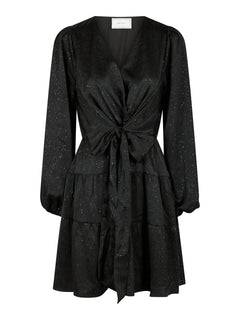 Vivina Glitter Dress - Black/Black Glitter