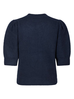 Trudy Embroidery Knit Cardigan - Navy