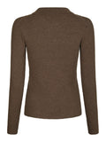 Panama Knit Blouse - Brown Melange