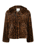 Melodie Leo Faux Fur Jacket - Dark Brown