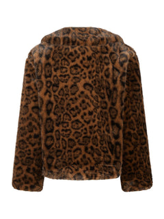 Melodie Leo Faux Fur Jacket - Dark Brown