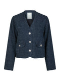 Manua Denim Structure Jacket - Dark Blue