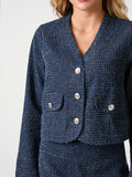 Manua Denim Structure Jacket - Dark Blue