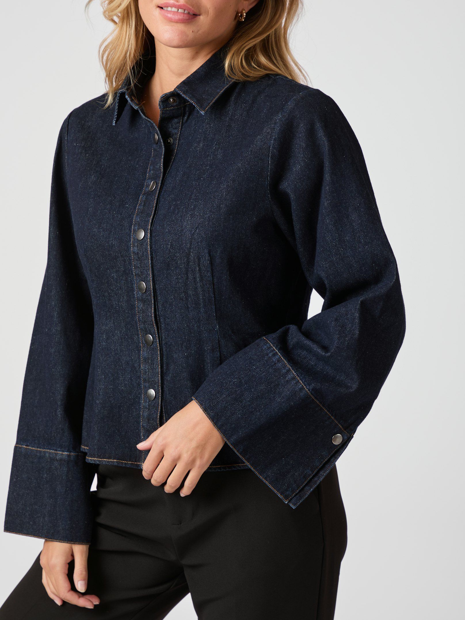 Rosa Denim Shirt - Dark Blue