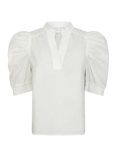 Roella Poplin Blouse - White
