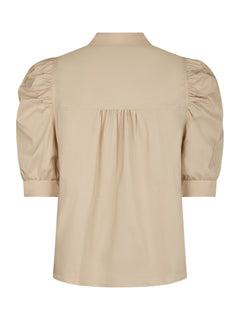 Roella Poplin Blouse - Dark Sand
