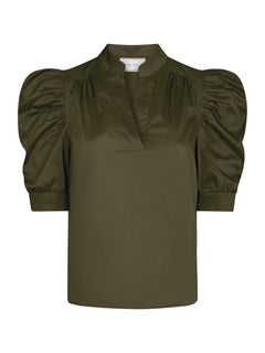Roella Poplin Blouse - Army
