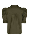 Roella Poplin Blouse - Army