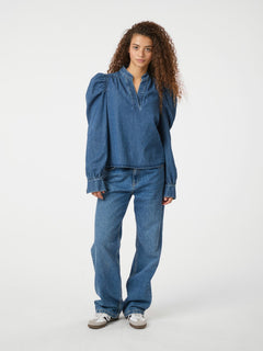 Rosslyn Denim Blouse - Blue