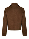 Romana Faux Suede Jacket - Brown