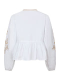 Ginia Emb Blouse - Off White