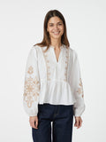 Ginia Emb Blouse - Off White