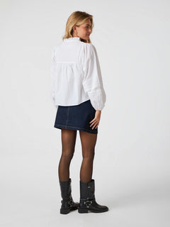 Opal C Poplin Blouse - White