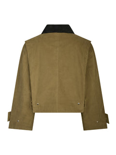 Rivera Canvas Boxy Jacket - Army