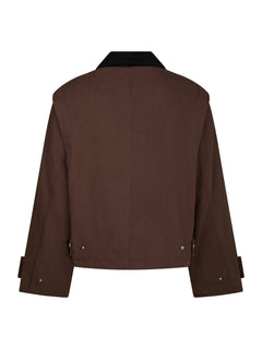 Rivera Canvas Boxy Jacket - Brown