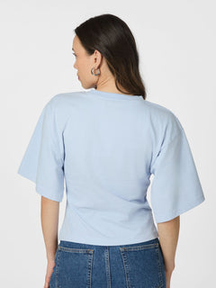 Asha Boxy Tee - Light Blue