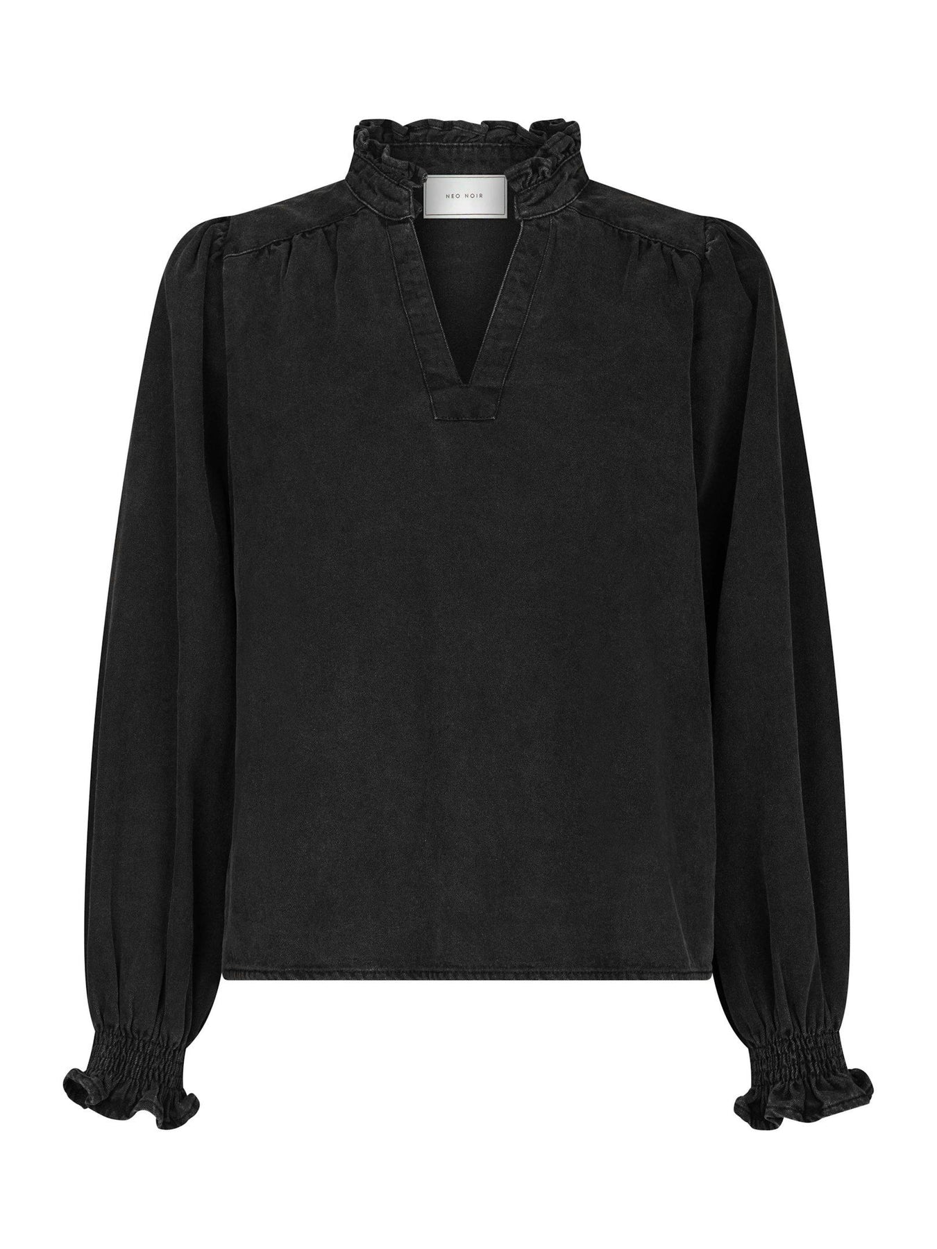 Emmeline Denim Blouse - Black