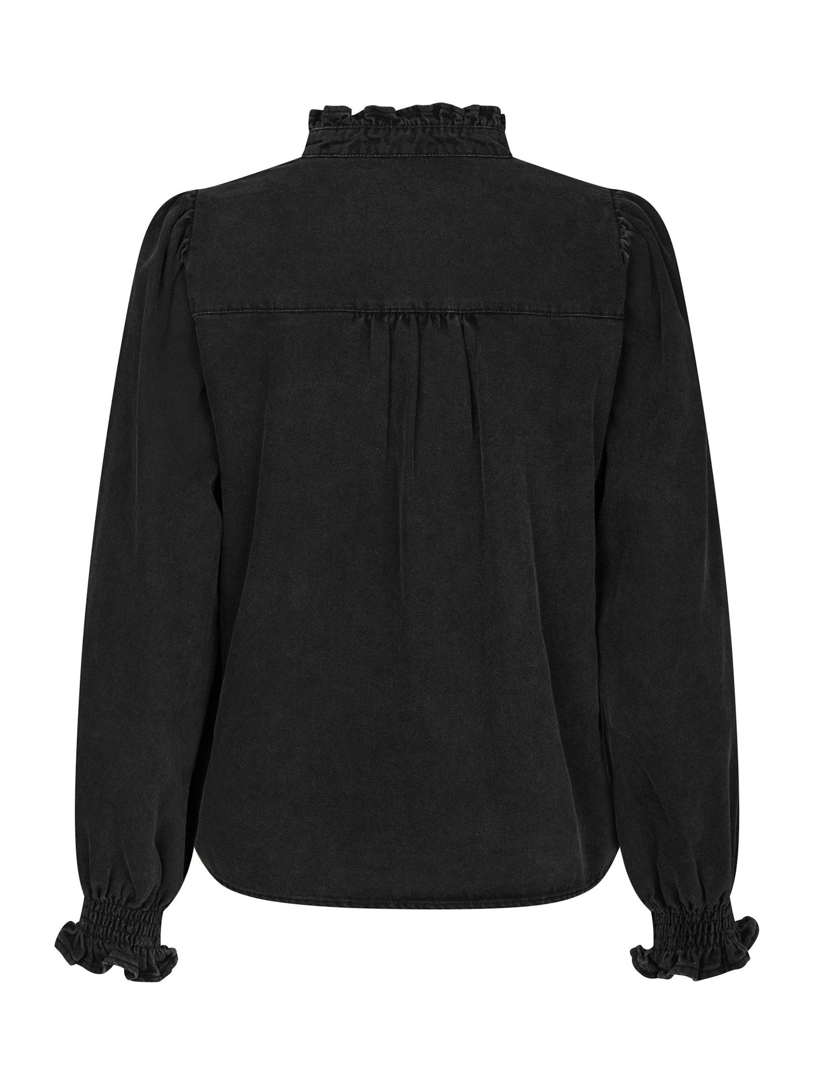 Emmeline Denim Blouse - Black