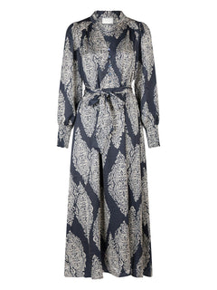 Novalee Paisley Drop Dress - Navy