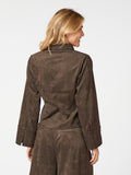 Rosa Faux Suede Shirt - Dark Brown