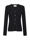 Clara Stitch Knit Blouse - Dark Navy