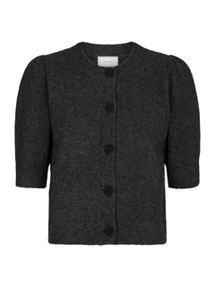 Trudy Deco Knit Cardigan - Antracit Melange