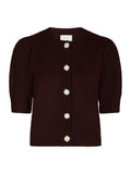 Trudy Deco Knit Cardigan - Wine