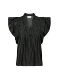 Jayla Denim Top - Black