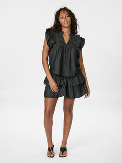 Jayla Denim Top - Black