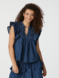 Jayla Denim Top - Blue