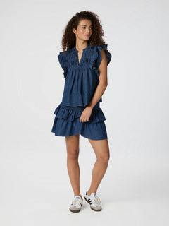 Jayla Denim Top - Blue