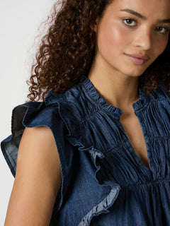 Jayla Denim Top - Blue