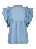 Jayla Denim Top - Light Blue